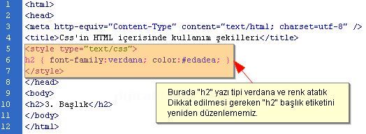 Cssin Html İ&ccedil;erisinde Kullanım Şekilleri, Puseduo Class &Ouml;rnekleri